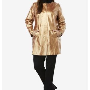 New gold leather coat